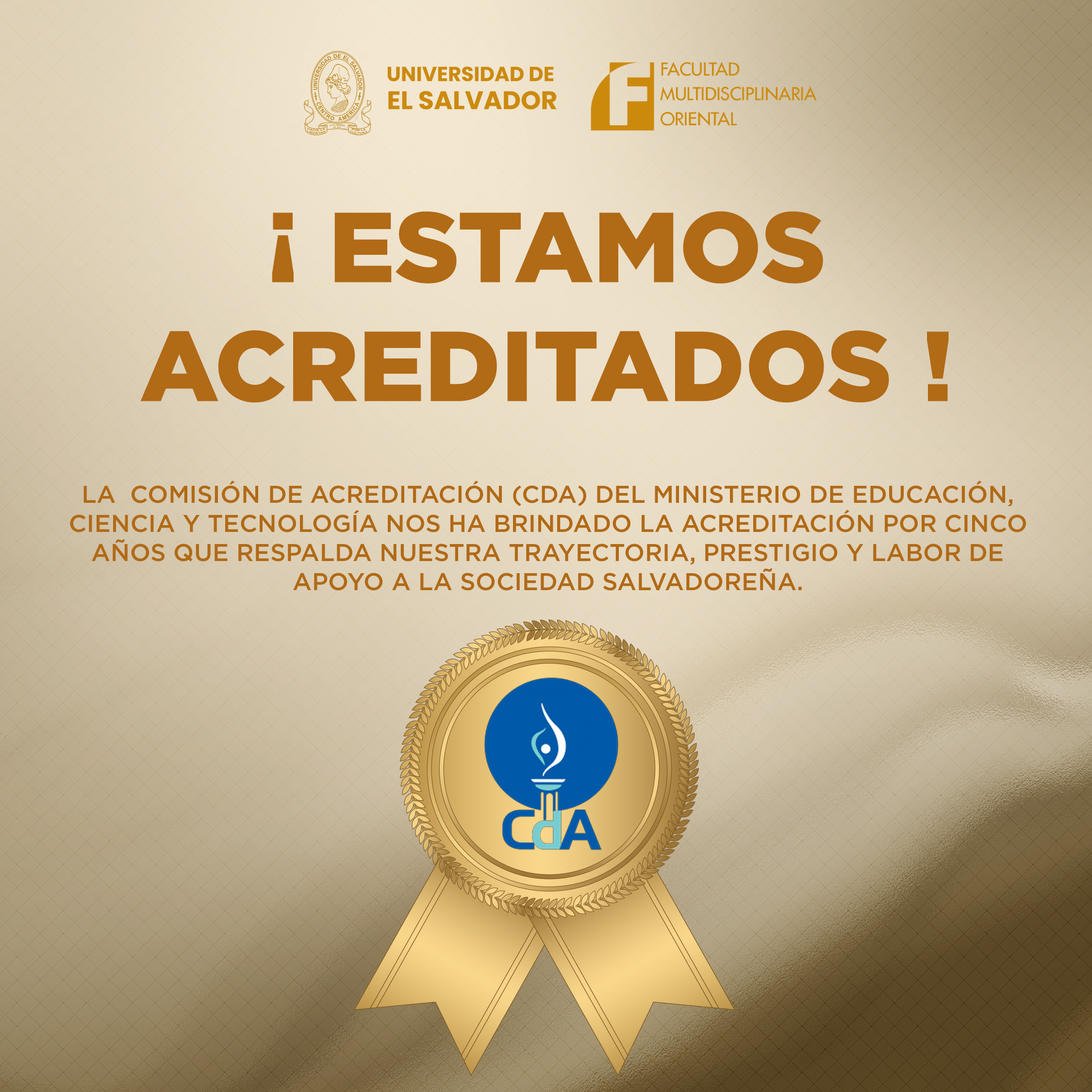 ¡Estamos  Acreditados!